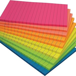 Lined Sticky Notes, 4 x 6, 10 Pack